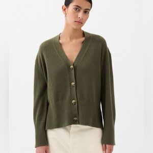 GAP Linen Blend Cardigan Sweater